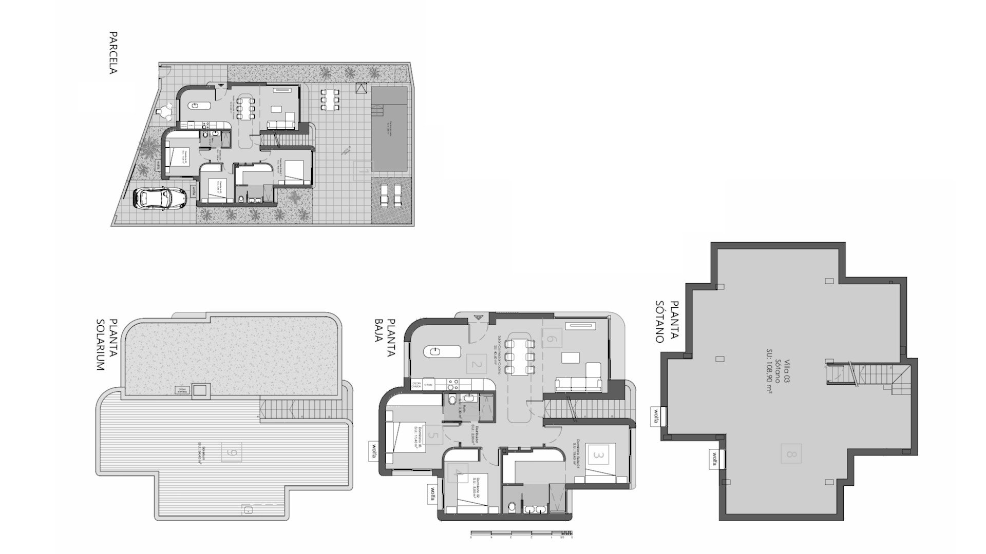 Villa floor plan, 3 bedrooms in Golden Green Villas No. 4